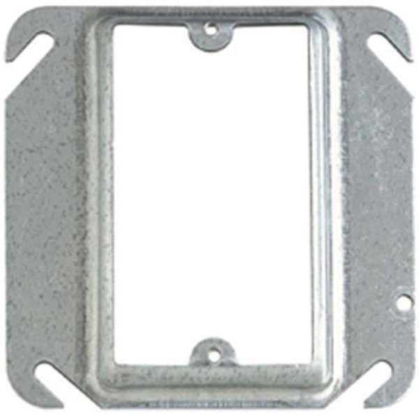 Abb Electrical Box Cover, 1 Gang, Square, Steel, Raised 52C13